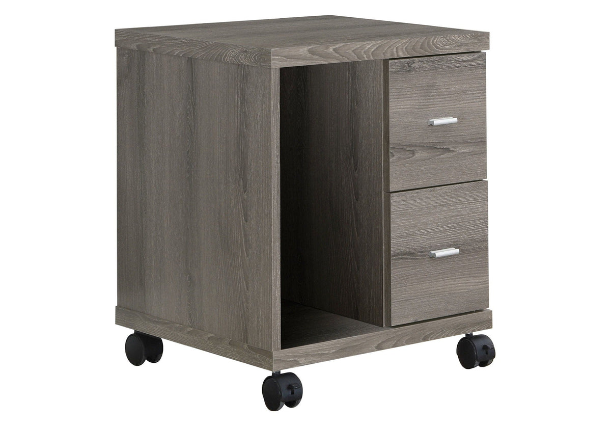 Office File Cabinet Rolling Printer Cart with Locking Casters - Dark Gray