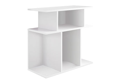 Contemporary Wood Accent Table with 6 Shelves - Multiple Colors