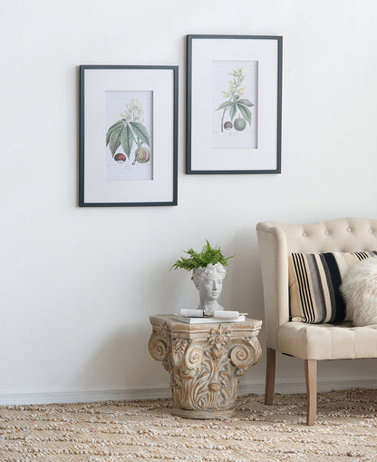 Botanical Wall Art Set of 2 with Black Frames - Multicolor