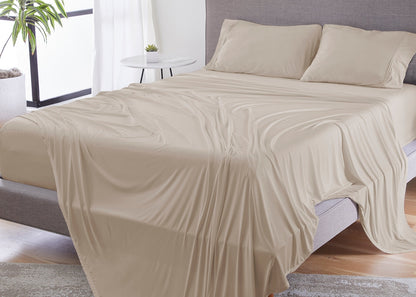 Dri-Tec Full Sheet Set with Moisture-Wicking Fabric - Beige