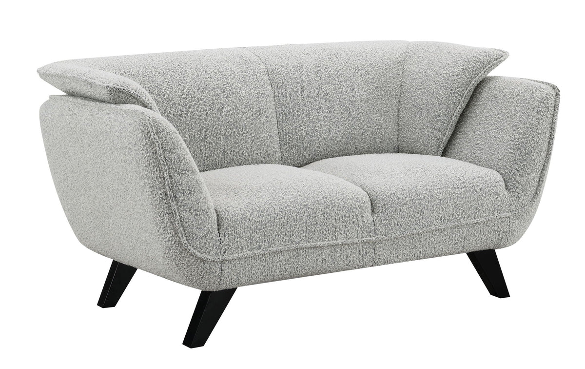 Nayeli Boucle Loveseat with Pocket Coil Seating - Gray or Dark Brown