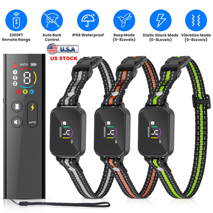 Dog Training Collar with Remote and Bark Control for Small Dogs
