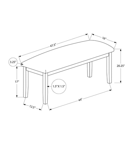 Rectangular Upholstered Hallway Bench
