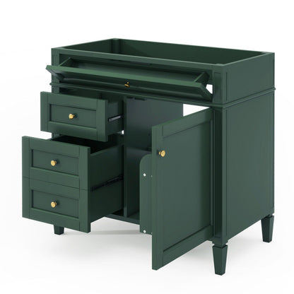 Bathroom Vanity with 2 Drawers and Tip-Out Storage - Multiple Colors
