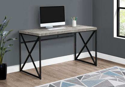Contemporary Glossy Computer Desk with Sturdy Metal Base - Multiple Colors