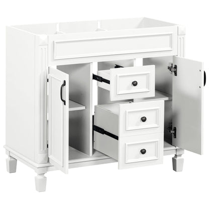 Bathroom Vanity Cabinet with Soft-Closing Doors and Drawers - Multiple Colors