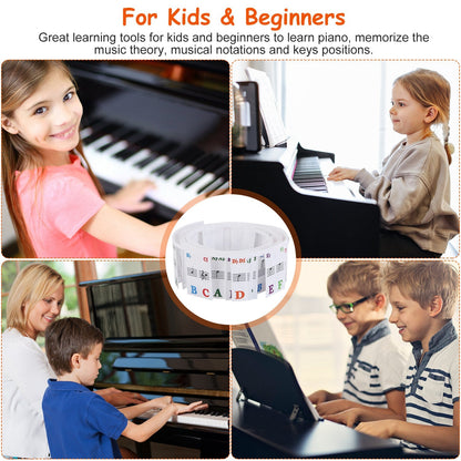 GBruno 88-Key Piano Keyboard Stickers