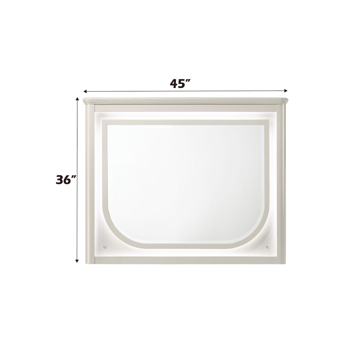 Laveda Mirror With LED with Integrated Lighting - White