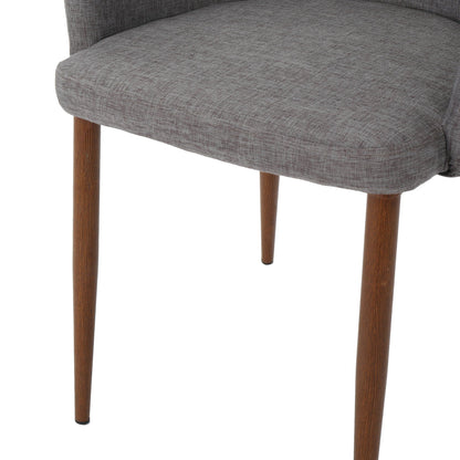 Elegant Dining Chair with Contoured Support - Orange, Dark Gray, Green