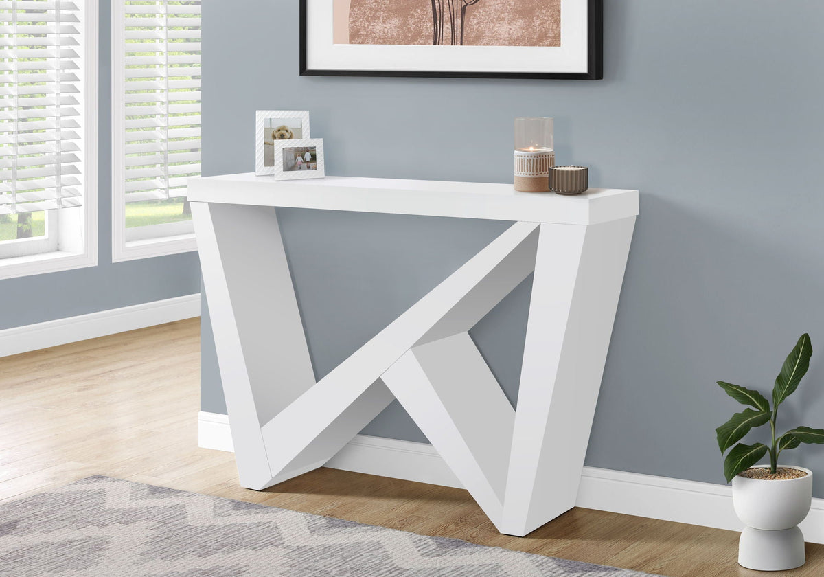Accent Console Table with Durable Wood Construction - Multiple Colors