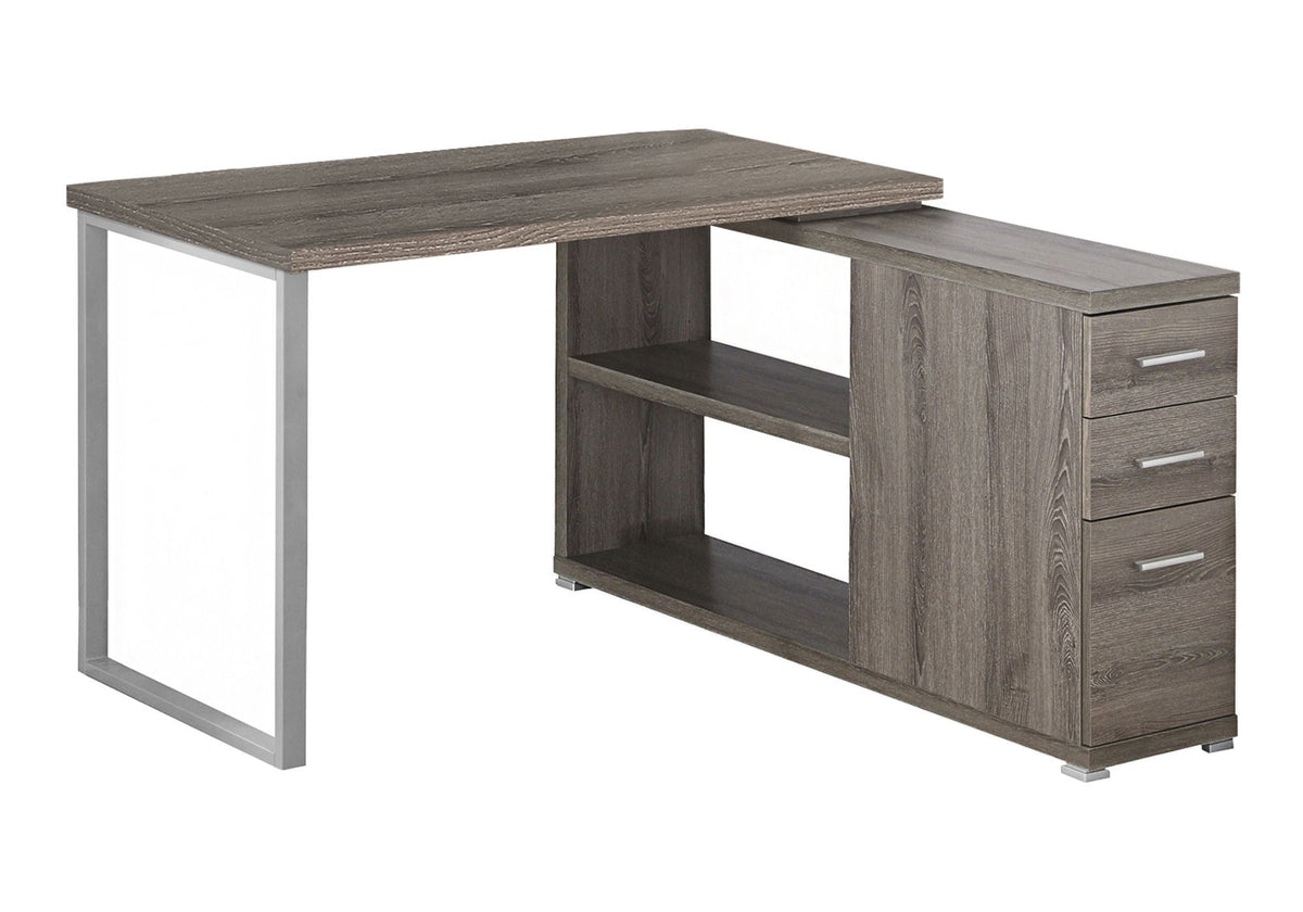 L-Shape Computer Desk with Storage Drawers - Multiple Colors