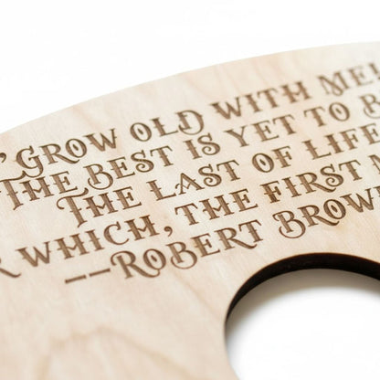 Personalized Wood Wine Holder - Engraved Couple Names Rustic Wine Carrier