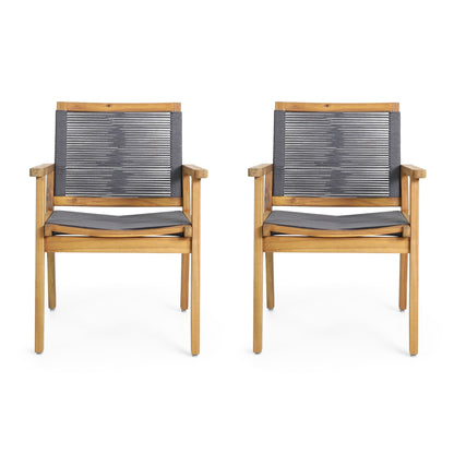 Outdoor Rope Dining Chair Set of 2