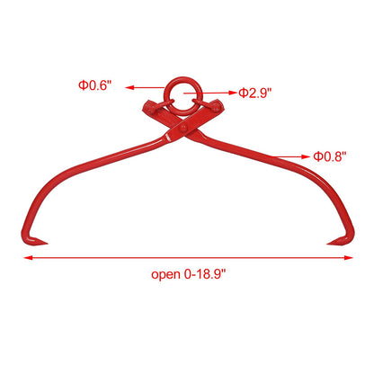 Red Durable Log Lifting Tongs with O-Ring