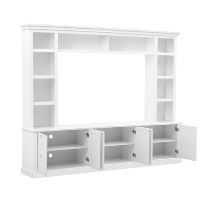 All-In-One TV Stand With Bookcase for TVs Up to 70 Inches - Black or White