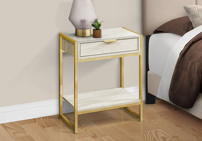 Accent Side Table with Storage Drawer and Spacious Tabletop - Multiple Colors