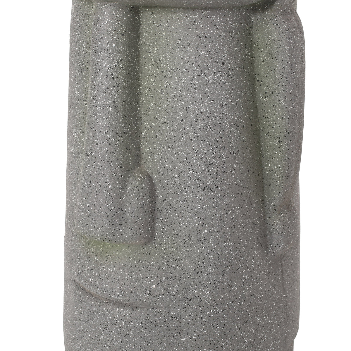Stone Gray Flower Planter with Textured Cast Stone Finish - Tall