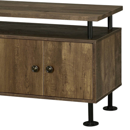 Ensata II TV Stand - Rustic Oak / Black