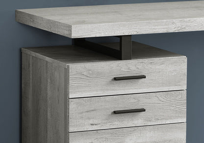 Reversible Computer Desk with Storage Drawers - Multiple Colors