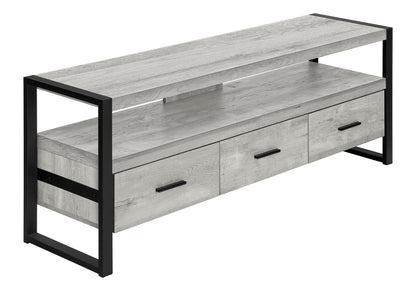 Modern TV Stand Console with Storage Drawers and Metal Frame - Multiple Colors