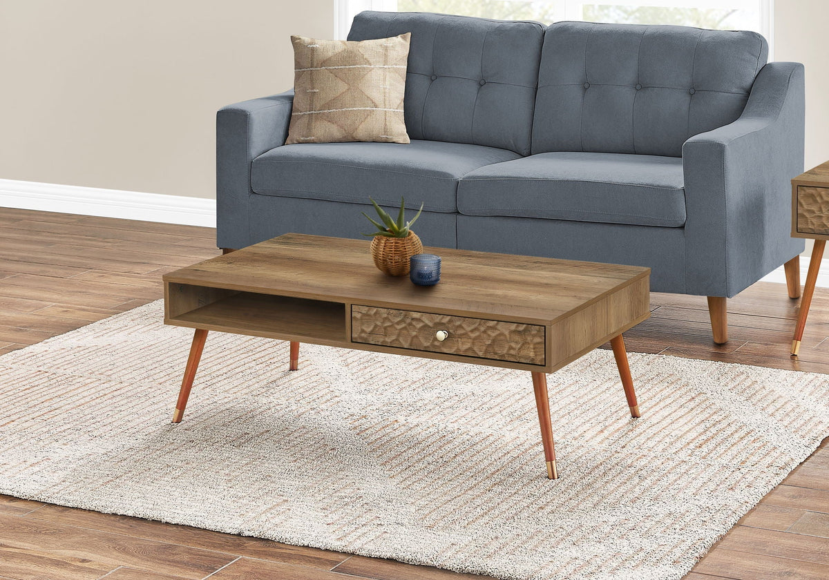 Mid-Century Modern Walnut Coffee Table with Storage - Walnut