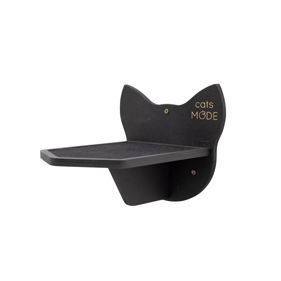 Wooden Cat Step - Black
