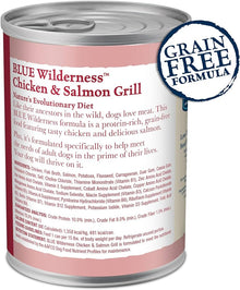 Blue Buffalo Wilderness Adult Grain-Free Salmon & Chicken Wet Dog Can (12.5oz)