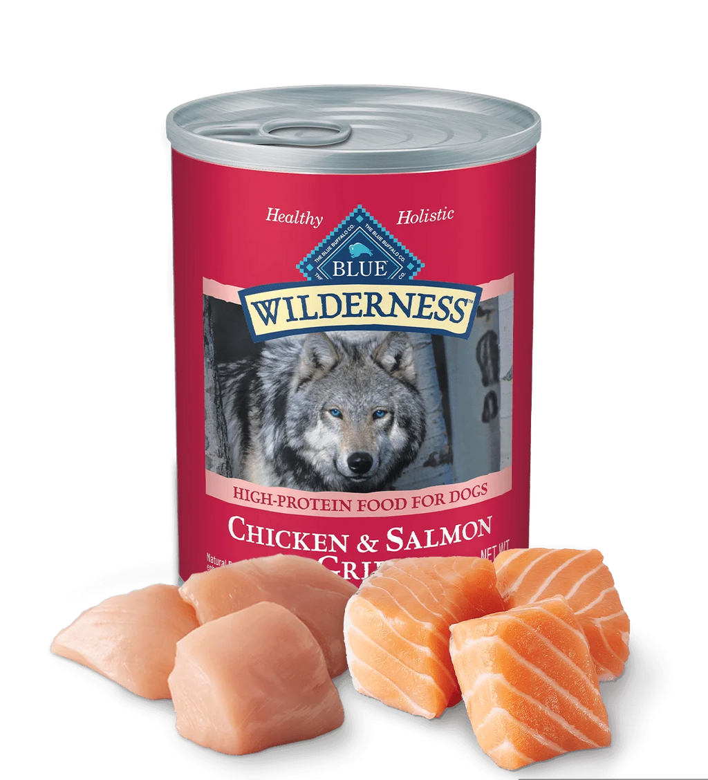 Blue Buffalo Wilderness Adult Grain-Free Salmon & Chicken Wet Dog Can (12.5oz)