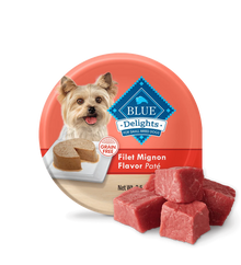Blue Buffalo Delights Small Breed Adult Dog Filet Mignon Pate Wet Dog Food (3.5oz)