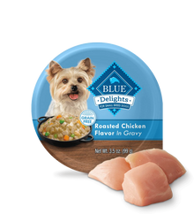 Blue Buffalo Blue Delights Small Breed Adult dog Rotisserie Chicken Flavor in Hearty Gravy Wet Dog Food (3.5oz)