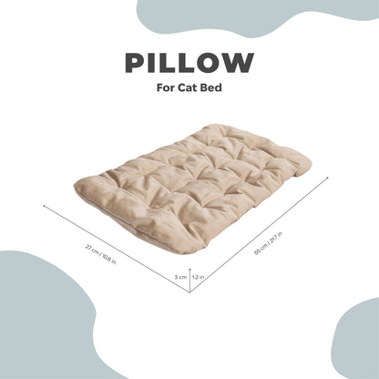 Sleeping Cat Pillow - Brown