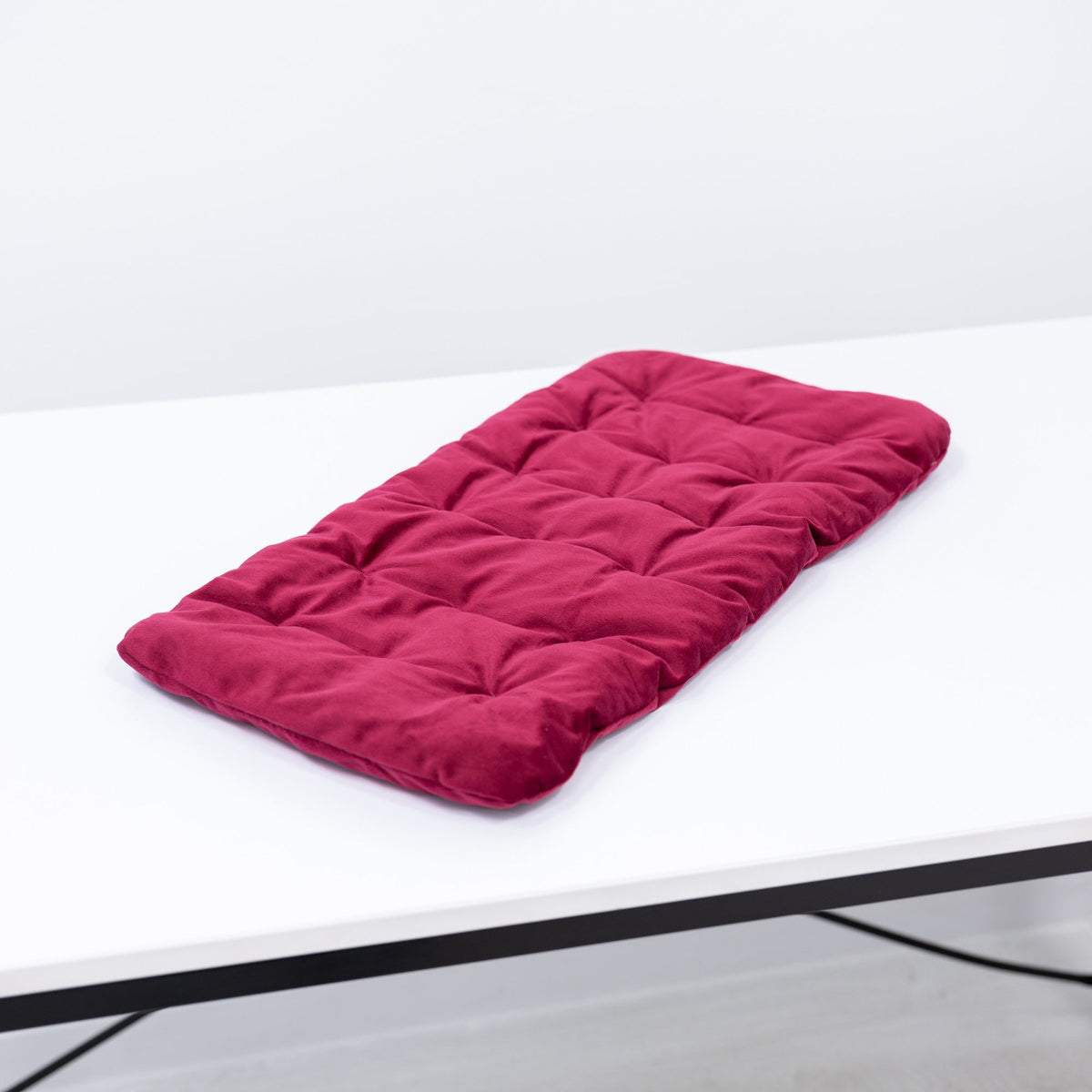 Sleeping Cat Pillow - Burgundy