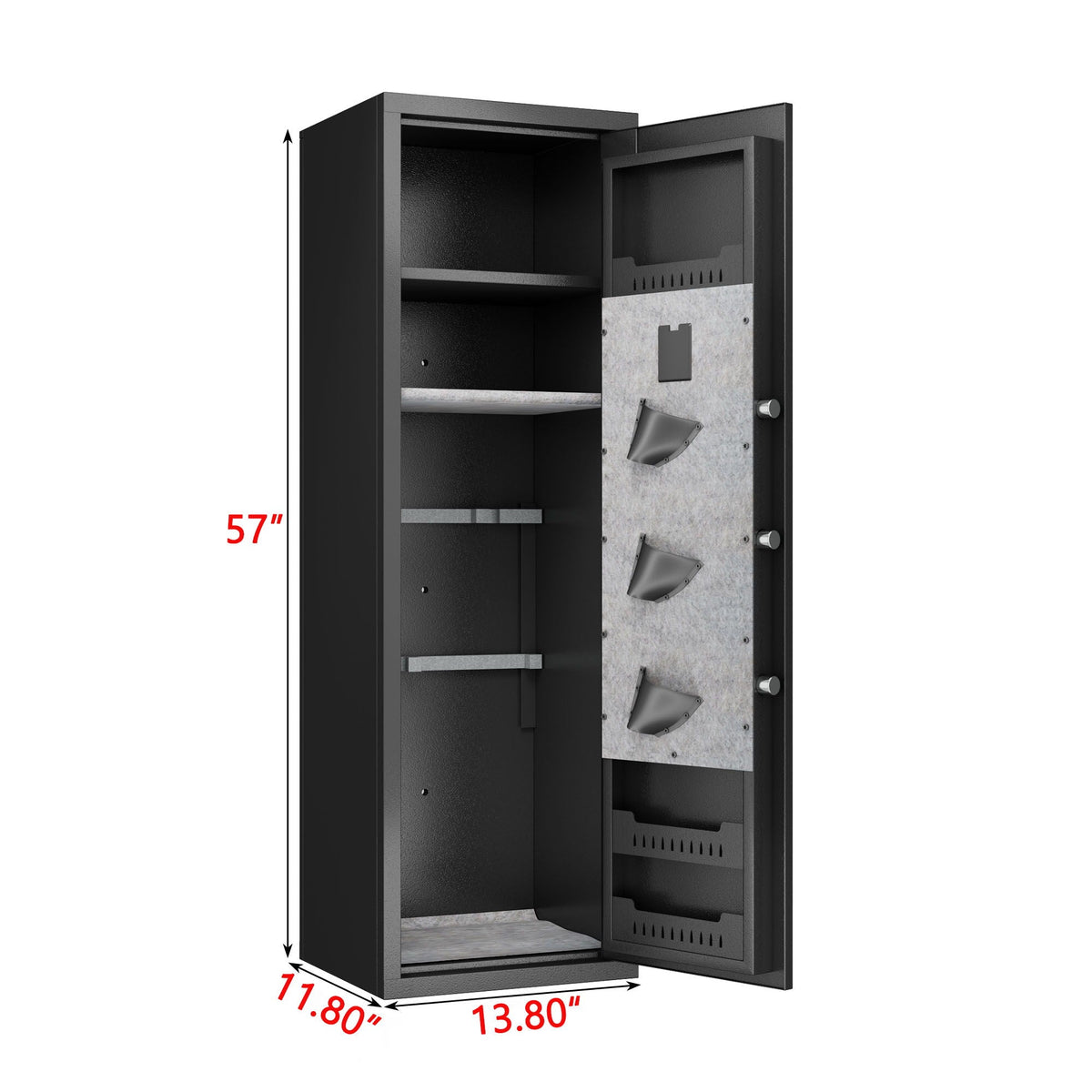 Fingerprint Keypad Safe with Quick Access - Black