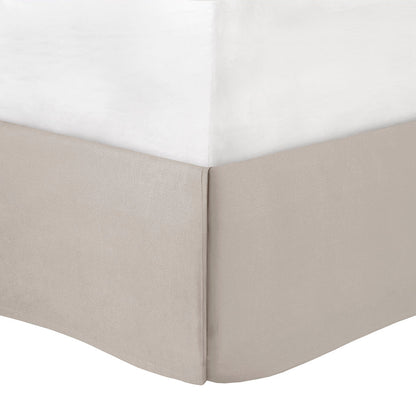 Embroidered 8 Piece Comforter Set with Hypoallergenic Fill - Neutral Queen