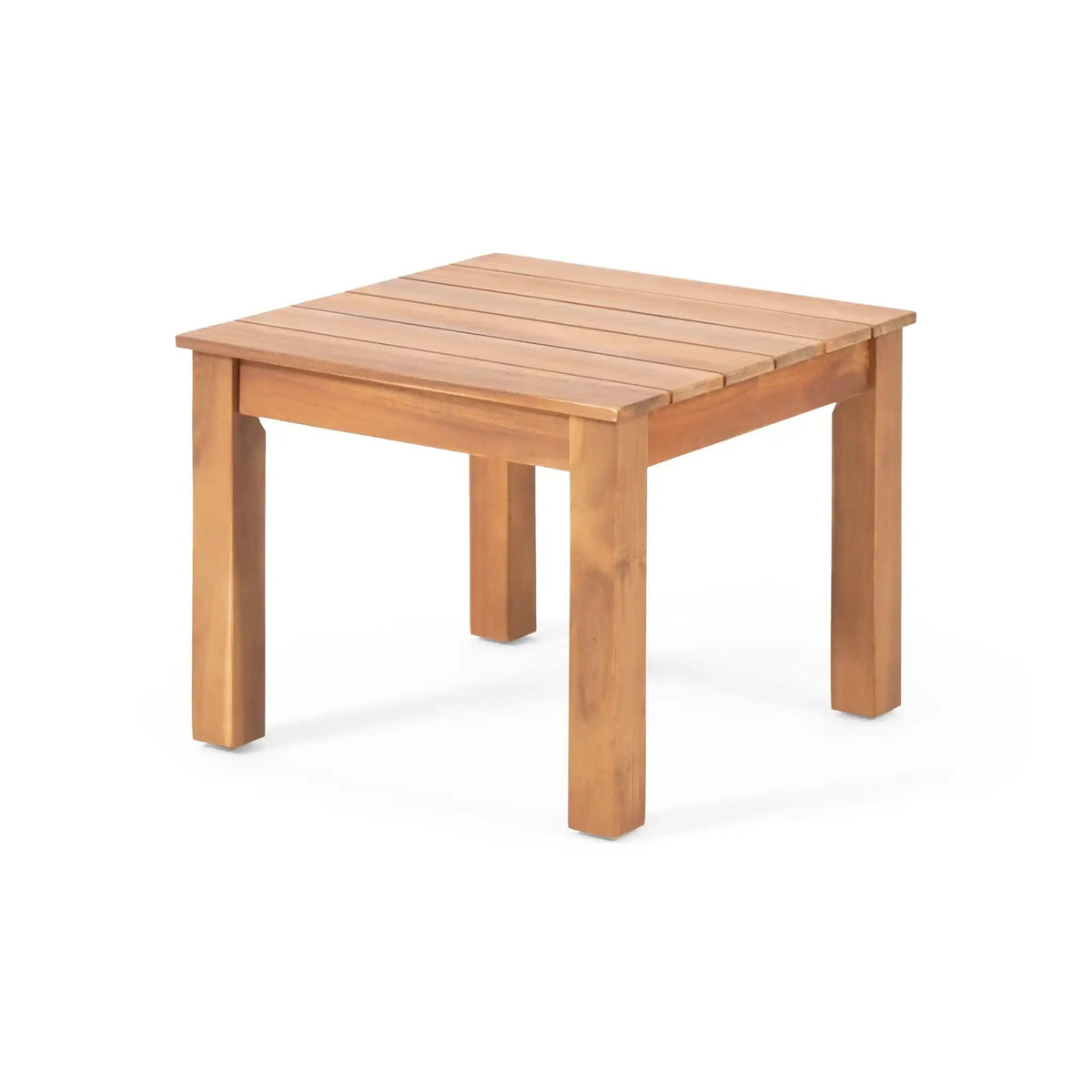 Halcyon Outdoor Side Table with Slat Design - Dark Gray or Dark Brown