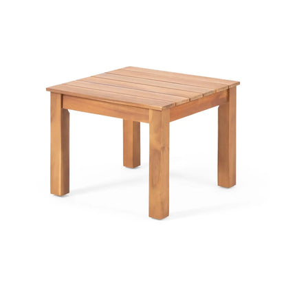 Halcyon Outdoor Side Table with Slat Design - Dark Gray or Dark Brown