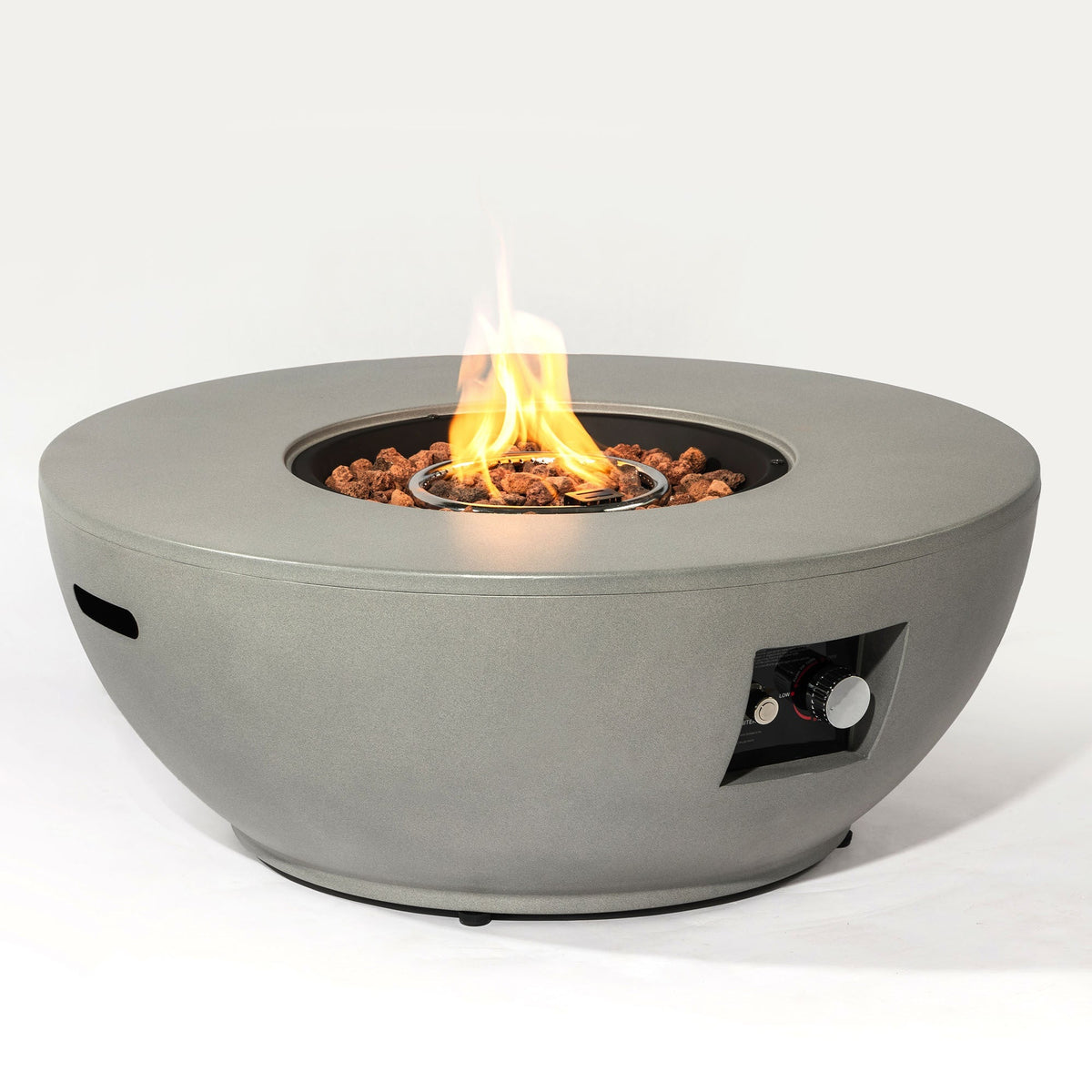 36'' Propane Gas Fire Pit Table with 50,000 BTU Burner - Grey