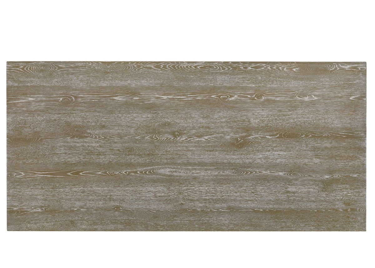 Gabrian Reclaimed Wood Dining Table with Double Pedestal Base - Gray
