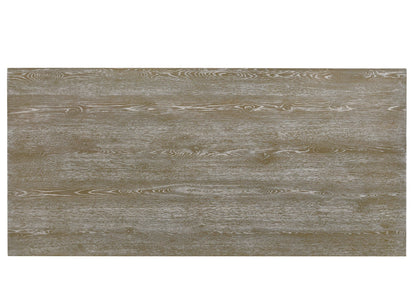 Gabrian Reclaimed Wood Dining Table with Double Pedestal Base - Gray