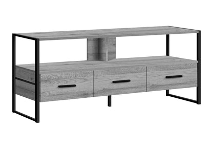 Modern TV Stand Console with Storage Drawers and Metal Frame - Multiple Colors