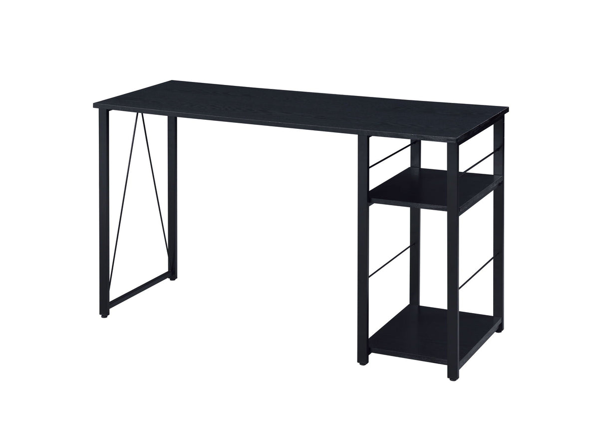 Vadna Writing Desk with Functional Shelving - Black, White, or Dark Brown