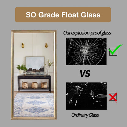 Gold Full Length Floor Mirror with PS Frame - 70" x 32"