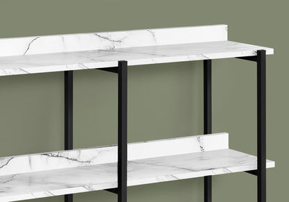 Accent Console Table with 3-Tier Design - Light Brown, White, Black, or Dark Brown