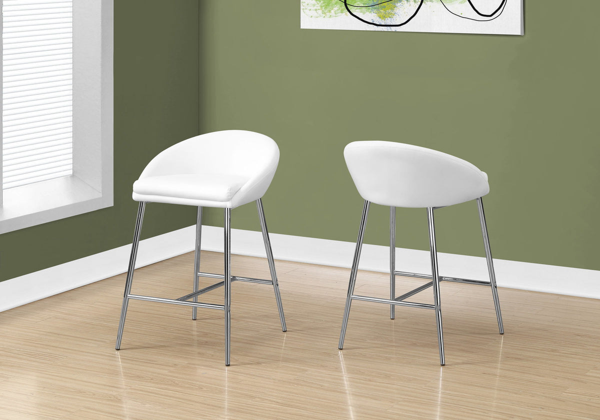 Bar Height Swivel Stool Set with Cushioned Seat - Gray or White