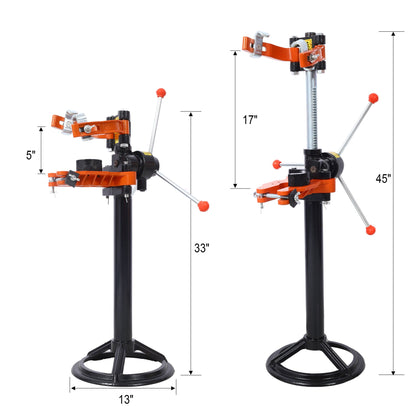 Hand Operate Strut Coil Spring Press Compressor with Steel Construction - Black/Orange