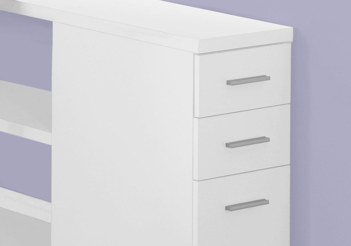 L-Shape Computer Desk with Storage Drawers - Multiple Colors