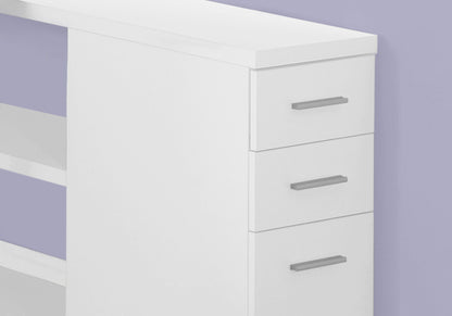 L-Shape Computer Desk with Storage Drawers - Multiple Colors