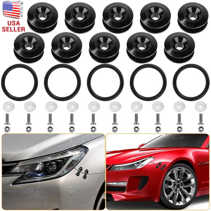 5Set Car Quick Release Bumper Fasteners Front Rear Bumper Holders Trunk Fender Hatch Lids Kit
