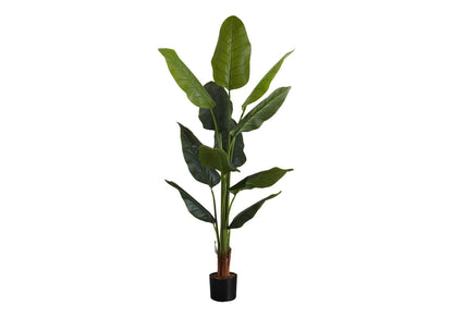 59" Tall Artificial Strelitzia Tree with Adjustable Leaves - Green