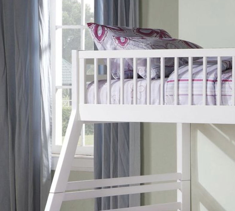 Jason Bunk Bed with Storage - Twin Over Full - White, Dark Gray, or Dark Brown